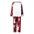 thumbnail image 4 of Elippeo Family Matching Christmas Pajamas, Baby Romper/Letter Santa Print Tops and Elk Christmas Tree Print Plaid Pants Sleepwear Set, 4 of 10