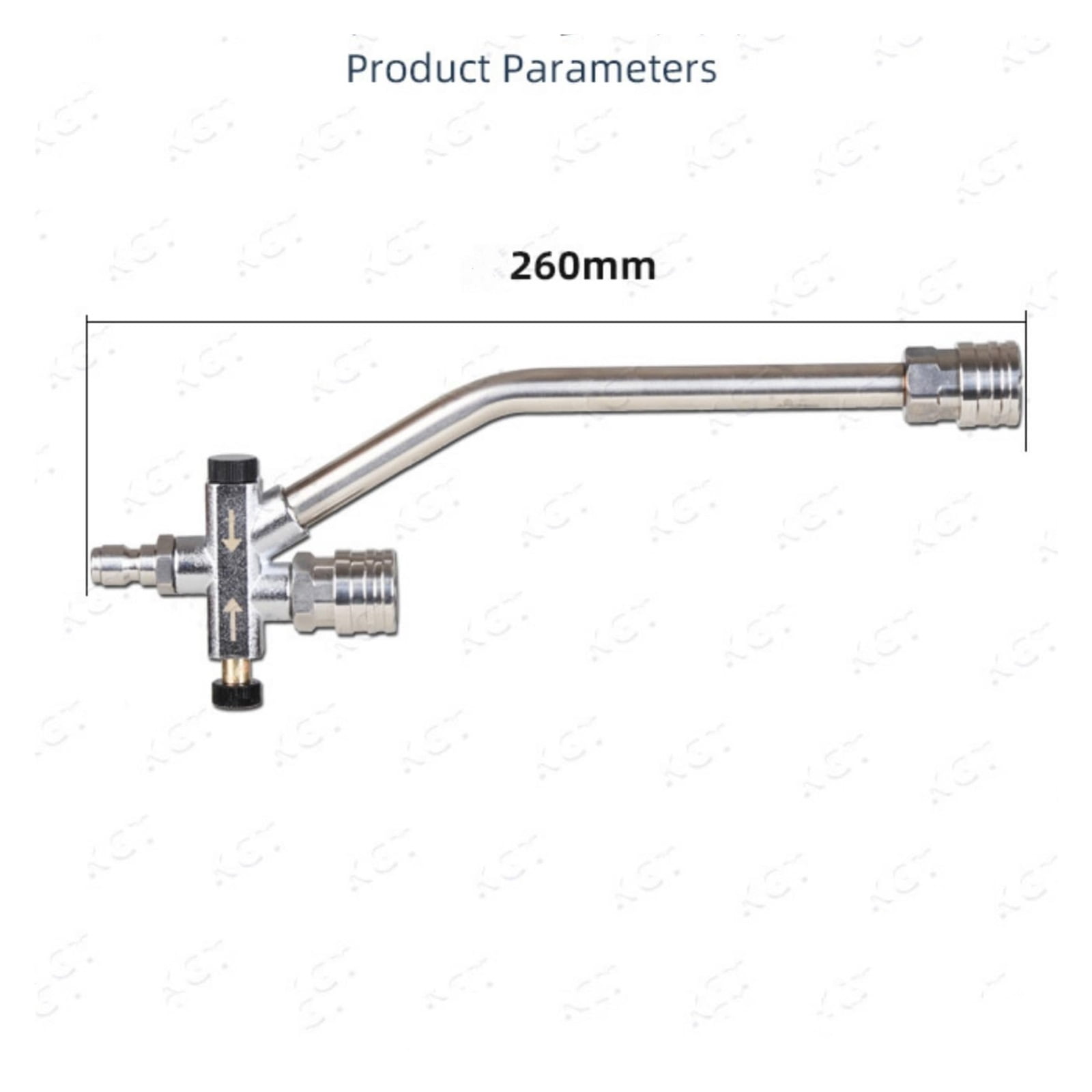 Foam Cannon Dual Connector Accessory, Pressure Washer Foam Cannon For Soap Cannon, 5 Pressure Washer Sprayer Nozzles, 1/4" Quick Connect, For Car Garden Window