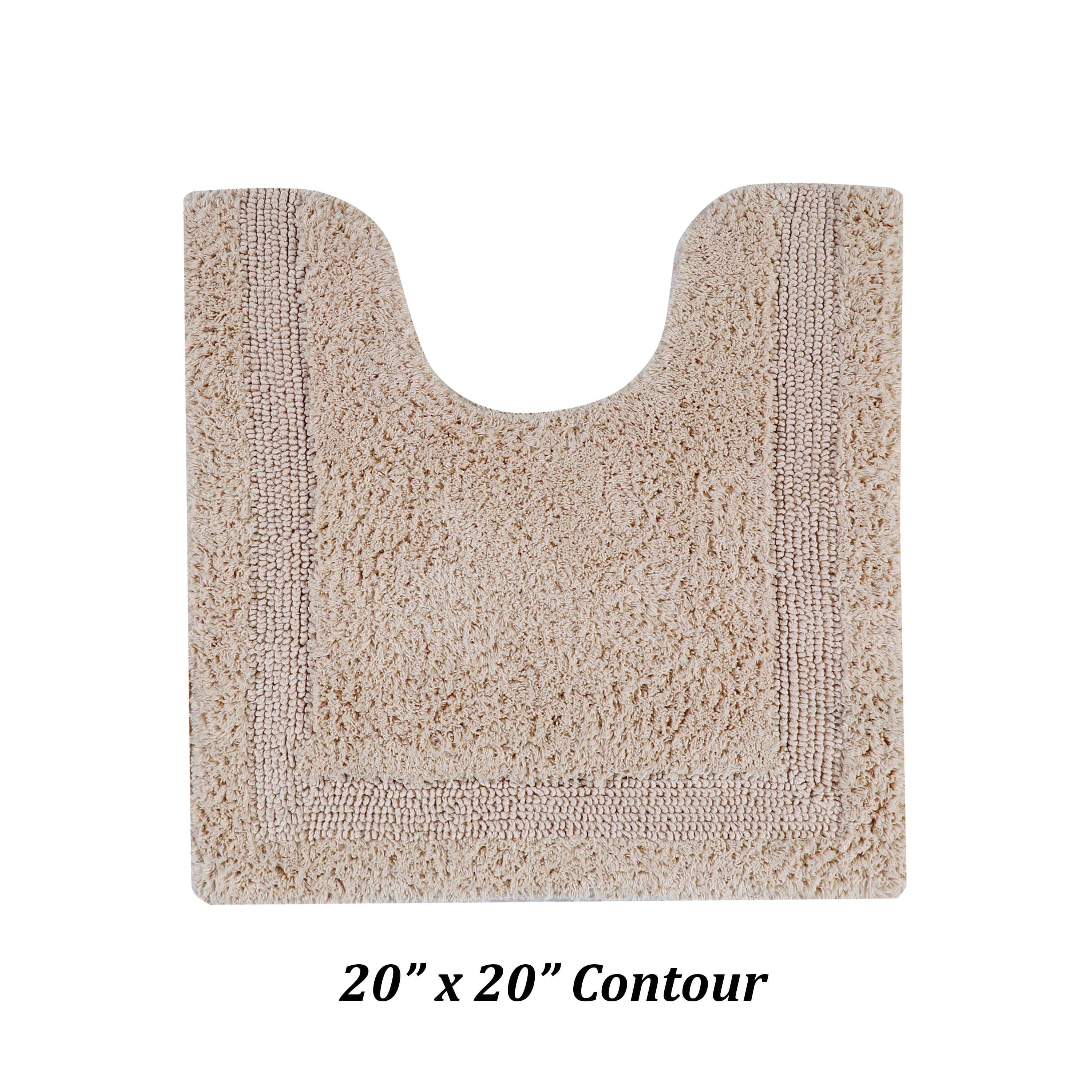 Better Trends Premium 2 Piece Bathroom Rug Set 100% Cotton, Extra Soft Tufted Bath Mat, Water Absorbent & Reversible Mat, Sand Lux Collection
