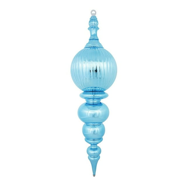 Vickerman 28" Contemporary Plastic Finial Ornament in Shiny Turquoise