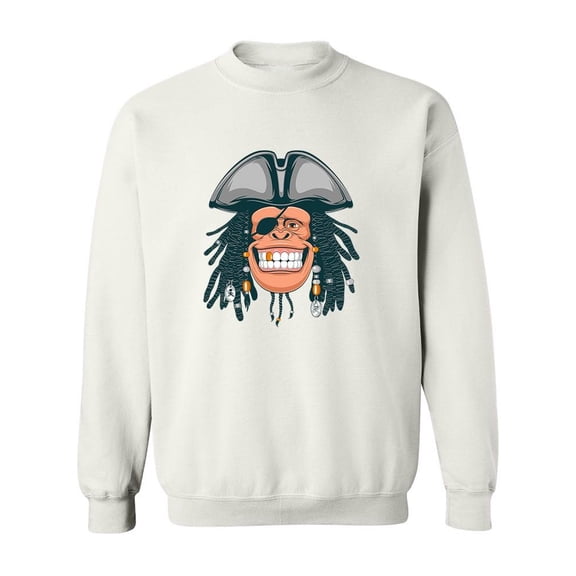 A Pirate Chimpanzee Sweatshirt Men -Image by Shutterstock, Male x-Large