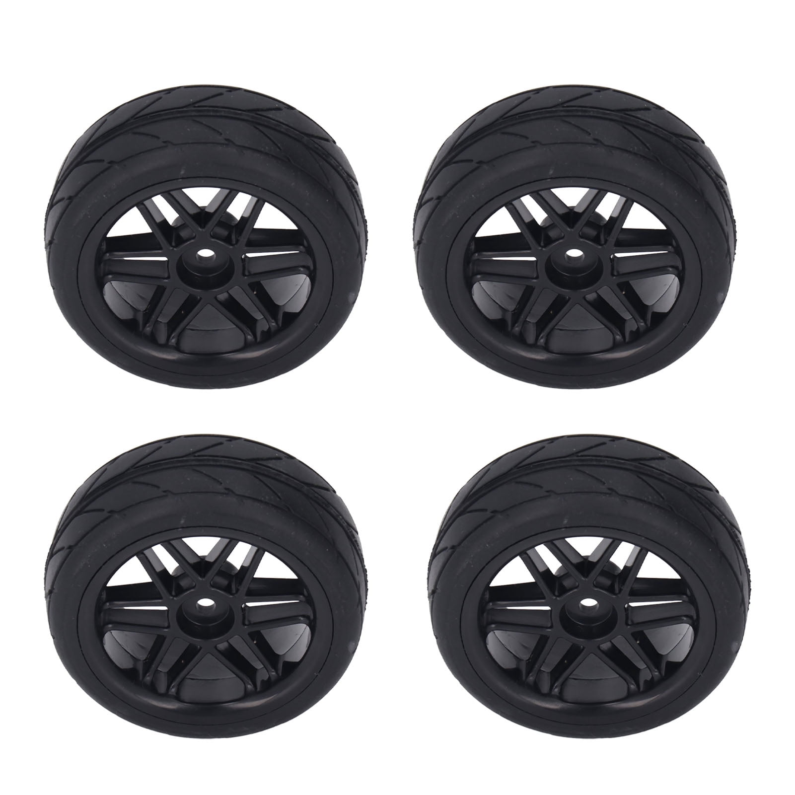 1/10 Scale RC Car Wheels And Tires, Black Improve Stability RC Car