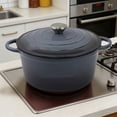 thumbnail image 5 of 20cm Enameled Dutch Oven, Heavy Duty 20cm Enameled Cast Iron Dutch Oven Pot, Multiuse Stovetop Cooker for Stewing Braising Baking Bread, Durable Pot for Home Kitchen All Stovetops, 5 of 7