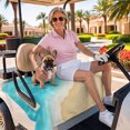 thumbnail image 3 of Golf Cart Seat Covers for 2 Seater, Aqua Blue Beach Soft Microfiber Cart Seat Towel Blanket, Summer Seaside Ombre Absorbent Breathable Non Slip Bench Seats Protector for Golf Course 51"x31", 3 of 9