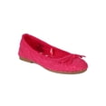 thumbnail image 1 of Jelly Beans Masa New Girl Crochet Bow Decor Round Toe Ballerina Ballet Flat, 1 of 5