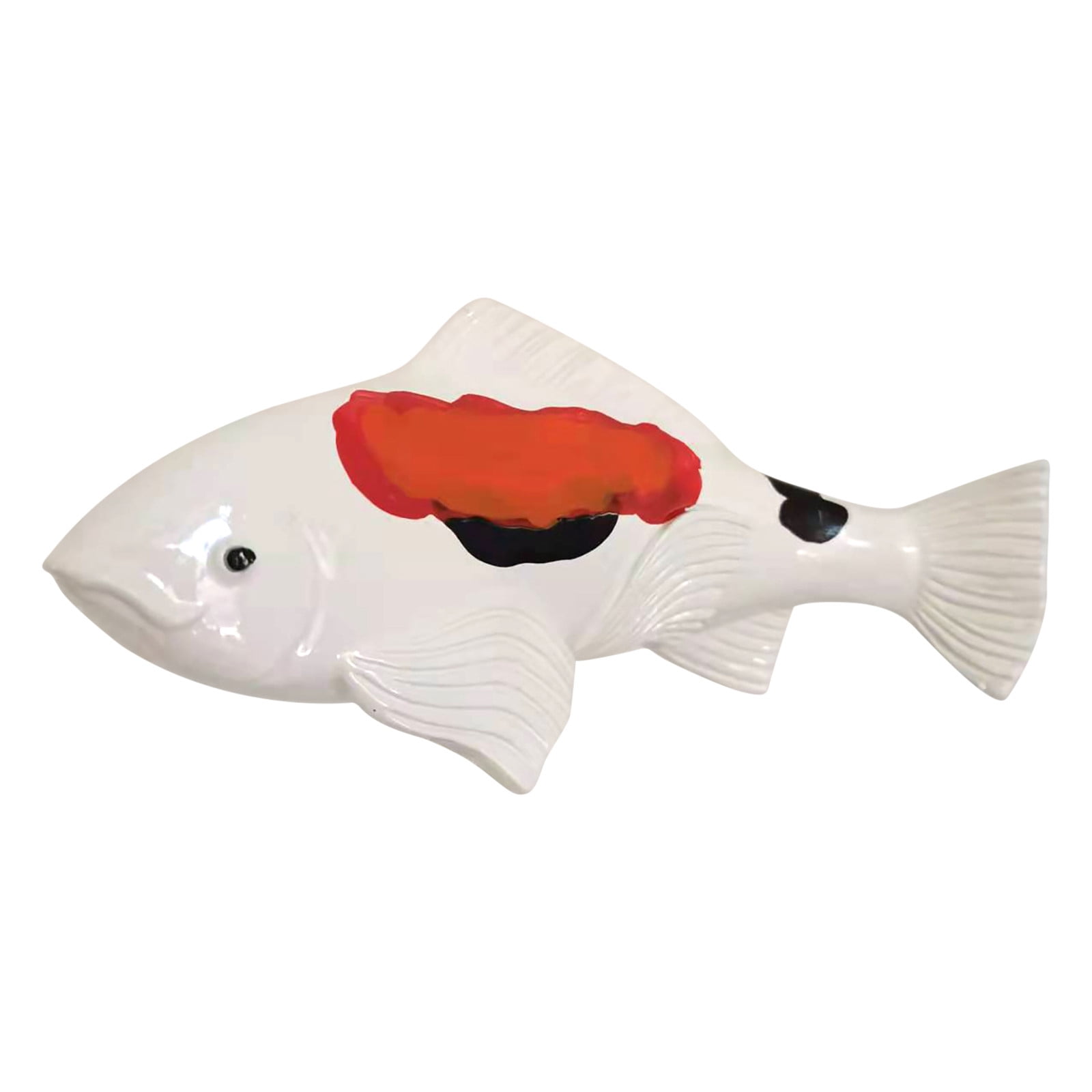Weloille Garden Sculptures & Statues,Koi Decor,Ceramic Koi Yard Art Decor,for Outdoors,Patio,Yard,,Home Decoration