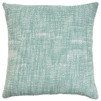 Mina Victory Woven Basketweave Indoor Outdoor Throw Pillow 18" x 18" Turquoise