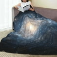 thumbnail image 6 of Rateoe The Galaxy Print Fuzzy Fleece Throw Blanket Extra Large,Super Soft,Fluffy and Warm Blankets for Couch,Bed,All Season Use (40"x30"), 6 of 8