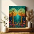 thumbnail image 6 of Whimsical Flower Tree Canvas Wall Art Print, Living Room Bedroom Boho Entryway Decor, 6 of 8