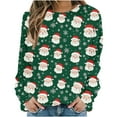 thumbnail image 2 of Elvqul Winter Shirts for Women Merry Christmas Christmas Tops Funny Womens Shirts Long Sleeve, 2 of 6