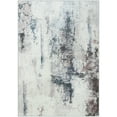 thumbnail image 5 of Cydiria Modern Abstract Fuzzy Faux Wool Area Rug, 7' x 10', Coffee, 5 of 8