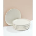 thumbnail image 3 of JoyJolt Mesa 6pc Stoneware 8" Salad plate set - Linen, 3 of 8