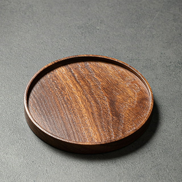 Amzcrzy Wooden Tray Wooden Tea Tray Dry Tea Tray Cup Storage Tray Candy Sum Fruit Tray Organization and Storage Dorm Room Essentials Room Decor Home Decor Apartment Essentials