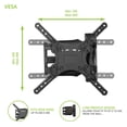 thumbnail image 2 of Soporte de pared Kanto M300 Full Motion para televisores de 26 a 55 pulgadas, color negro, 2 of 5