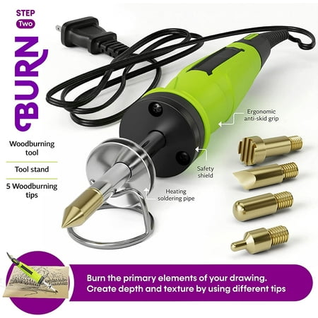 Beginners Wood Burning Kit for Kids and Teenage Boys & Girls - Cool Gifts for Boy or Girl Craft Projects. Best Gift Idea for Older Children. Teen Woodburning DIY Hobby Kits. Art Crafts Activities Toys