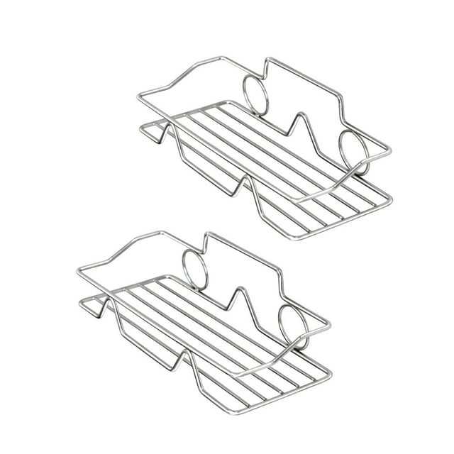 Billuyoard Organizador de almacenamiento de 2 piezas, estante de ducha montado en la pared de acero inoxidable adhesivo Universal, soporte ligero Organizadores de utensilios de cocina