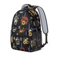 thumbnail image 2 of Pioneer Flower Floral Print Pattern Backpack for School, Cute School Bag with Adjustable Shoulder Straps and Padded Back, 15.3"x11"x6.7", 2 of 5
