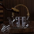 thumbnail image 4 of Glass Tea Pot with Infuser, Wood Handle Tea Kettle, Water for Juice Beverage, 4 of 8