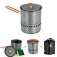 thumbnail image 4 of 1.5L Outdoor Cook Pot Cooking Equipment Tools Portable Hiking Camping Picnic Backpacking Mountaineering Pot Cookware, 4 of 8
