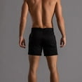 thumbnail image 4 of Nestiefly Mens Shorts 5 Inch Flat Front Roll-Up Cuff Elastic Waist Twill Golf Shorts High Waisted Above Knee Lightweight Workout Mid Thigh Shorts with Pockets Black M, 4 of 4