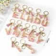 thumbnail image 2 of Llavero Rosa personalizado con colgante de 26 letras en inglés para coche, accesorio con Bola de Pelo para mujer, colgante para bolso, 2 of 4