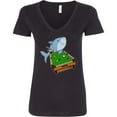 thumbnail image 3 of Inktastic Pool Shark Women's V-Neck T-Shirt, 3 of 5