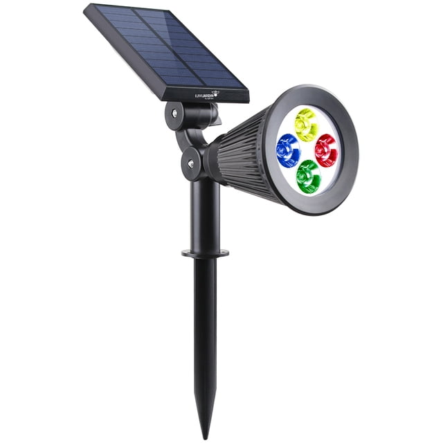 Reflector solar jardin, 4 luces led, M0502 RGB (solo cambia colores)