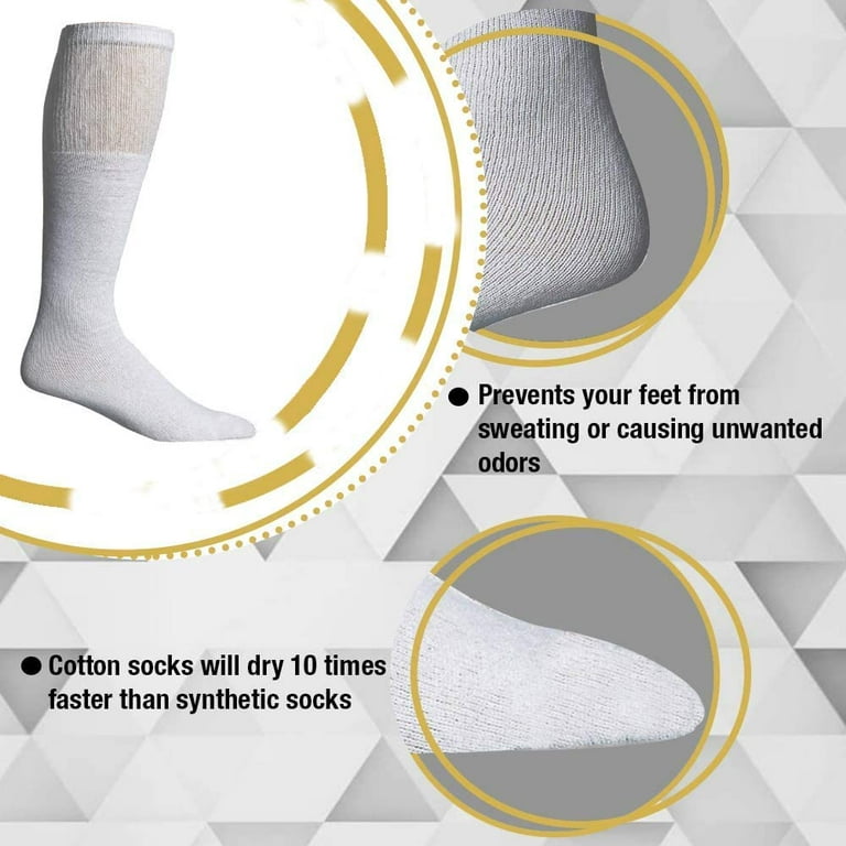 Mens Wholesale Cotton Tube Socks - White Tube Socks For Men - 10