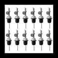 thumbnail image 1 of 12 Vertedores de de Licor de Acero Inoxidable, Boquilla de con Tapa AutomáTica para Alcohol para Aproximadamente 3/4 Pulgadas de Boca de Botella Plateada, 1 of 5