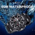 thumbnail image 3 of Sport Watches SMAEL Men Watch Military Army 50M Waterproof Auto Date Alarm Clock 8027 Quartz Wristwatches Digital Light Watch, 3 of 6