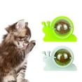 thumbnail image 5 of Reheyre Pussy Licking Toy Easy to Paste Cartoon Dust Cover Natural Materials Spin Lollipop Increase Appetite Professional Catnip Wall Ball Cat Toy for Home, 5 of 8