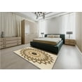 thumbnail image 4 of Ahgly Company Indoor Square Patterned Khaki Gold Area Rugs, 7' Square, 4 of 6
