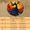 thumbnail image 2 of Rainbow Mandala Round Area Rug, bright boho circle carpet for kids room, play area or dorm, soft washable non-slip floor mat, fun colorful home décor accent for creatives, 2 of 6