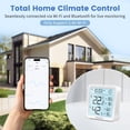 thumbnail image 5 of Geevon Indoor WiFi Hygrometer Thermometer, Bluetooth WiFi Humidity Temperature Gauge with Large LCD Display, with Max Min Records, Historical Data Storage and Export for Room Greenhouse(2 Pack ), 5 of 10