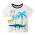 thumbnail image 1 of B91xZ T-Shirt Graphique pour Garçons, Col Rond, Été, Gris 2-3 Ans, 1 of 5