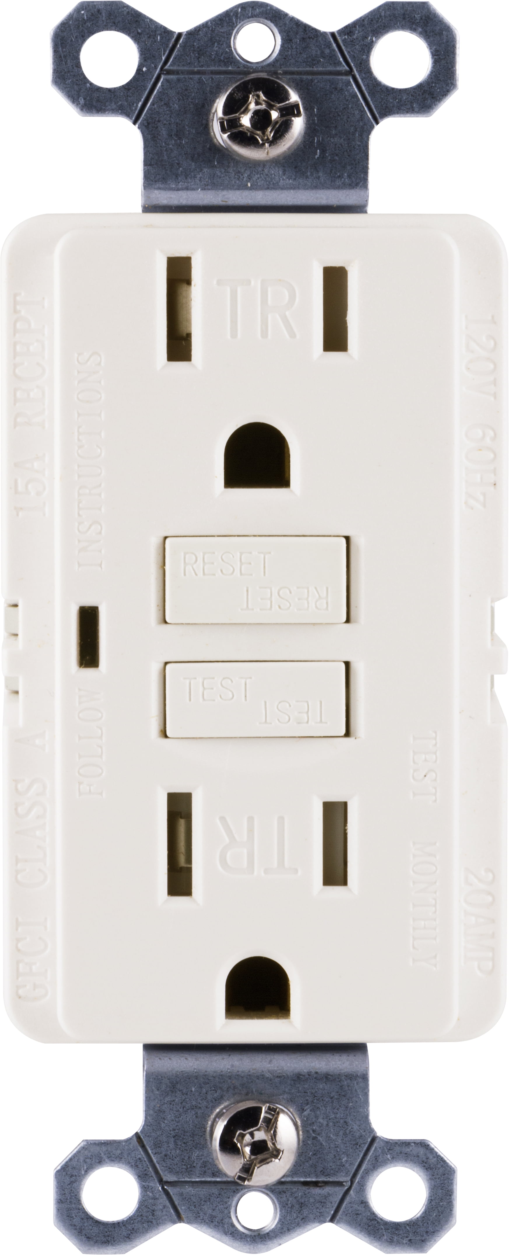 GE Tamper-Resistant GFCI Outlet, 15Amp Self-Testing, Light Almond, 32076 by Jasco Products Company, LLC