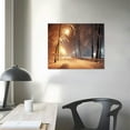 thumbnail image 3 of JRXY  Canvas Wall Art - Winter Park Warm Light, Seasons Framed  20x16in, 3 of 4
