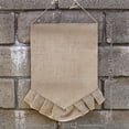 thumbnail image 5 of Muka 6 Pcs Blank Garden Flags with Ruffle, Burlap Lawn Yard Banners, 12" X 18"-Brown, 5 of 8