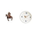 thumbnail image 1 of Letrero de escritorio Home Knight, adorno de caballero acrílico, reloj de pared decorativo redondo con estante, silencioso, sin , ideal para reg, 1 of 8