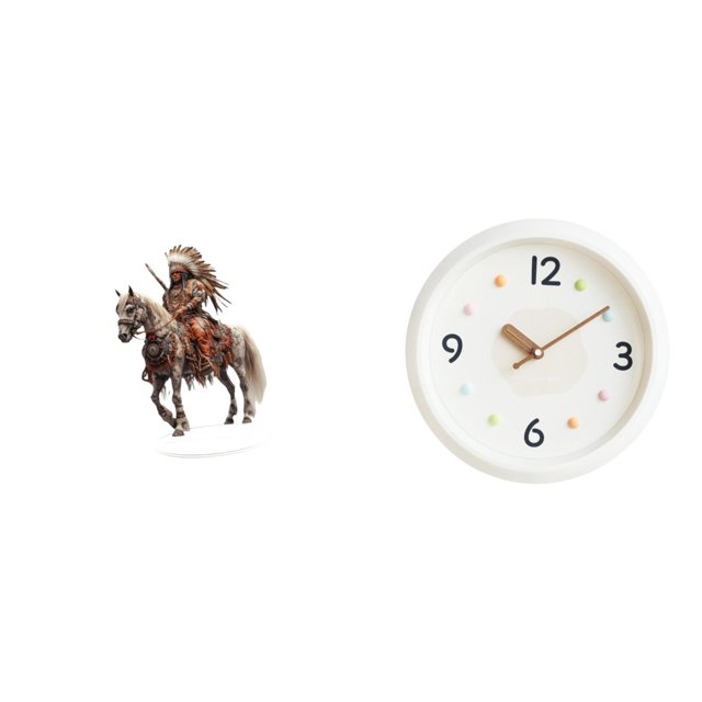 Letrero de escritorio Home Knight, adorno de caballero acrílico, reloj de pared decorativo redondo con estante, silencioso, sin , ideal para reg