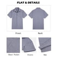 thumbnail image 5 of COOFANDY COOFNDY Linen Shirts for Men's Button Down Short Sleeve Shirts with Pocket, 5 of 6