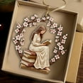 thumbnail image 4 of RuiJiao Book Lover Gift, A Little Girl Reading Decorative Window Pendant with High-Definition Printing for Home Library Decor, 4 of 7