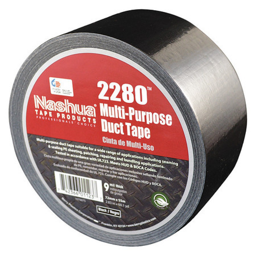 NASHUA 2280 Duct Tape,72mm W,55m L,Industrial,Black - Walmart.com ...