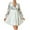 White, variant on Herrnalise Women's Vintage V Neck IrregularHem Dress Sexy Sweet Party Dress Sequin Mesh Patchwork Deep V Cross Long Sleeve Knee-Length Dress S-L