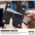 thumbnail image 3 of Phone Case for Samsung Galaxy Z Fold 6 5G 2024 Wallet Cover with S Pen SPen Slot Credit Card Holder Stand Slim Rugged Mobile Purse Ring Cell Accessories ZFold6 Z6 G Fold6 6Z Women Men Black, 3 of 7