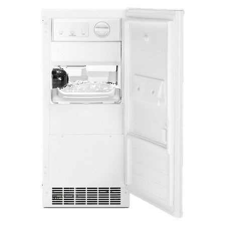 Whirlpool - 15" 29-Lb. Freestanding Icemaker - White