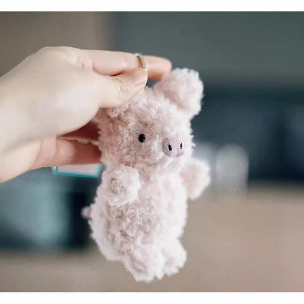 Large collection of plush toys, plush dolls, dolls, gifts, dolls, bag charms, curly-haired pig charm 17cm