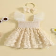 thumbnail image 3 of 2 Pcs Robe pour Filles Tout-Petits Tenues Papillon Princess Robe en Tulle avec Bandeau Robe de Fête d'Été Violette 3-4 Ans, 3 of 8