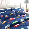 thumbnail image 3 of Juego de ropa de cama MAG Cartoon Car de tamaño completo de microfibra suave, 3 of 8