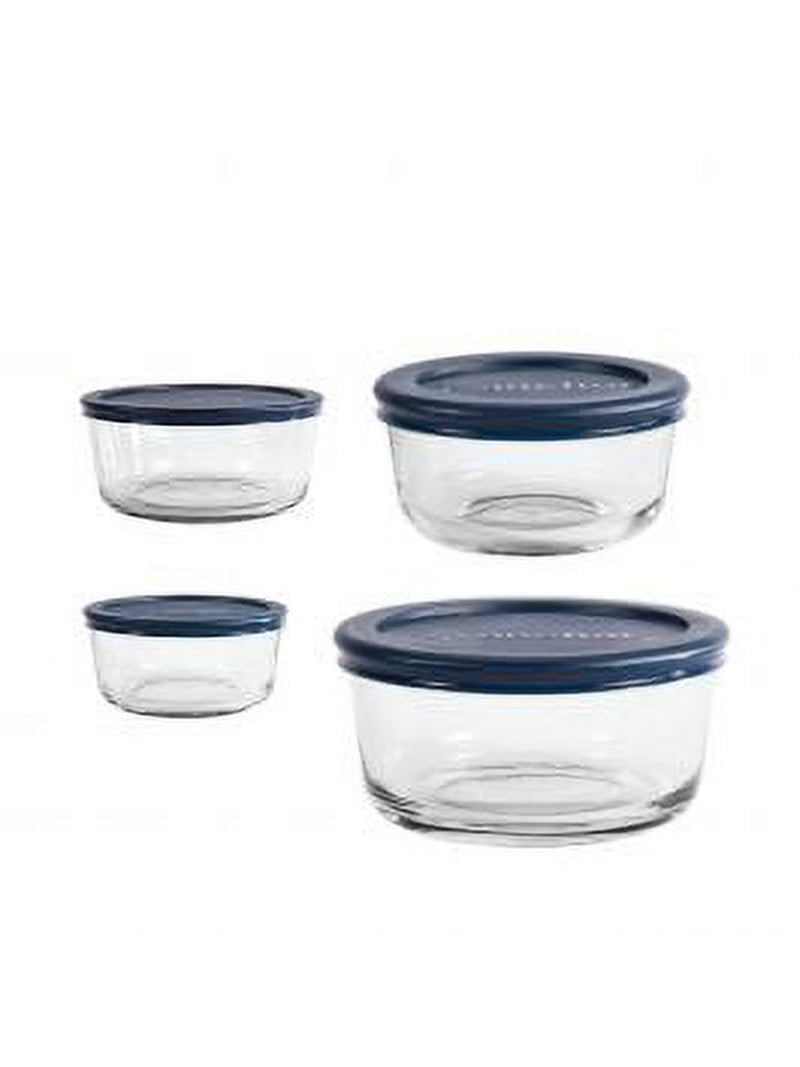 ANCHOR HOCKING(8セット） Anchor Hocking Glass Food Storage Containers with Lids, 8 Piece